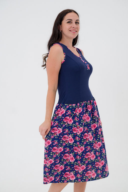 Платье женское Адель малиновые розы - Амадэль фото 2