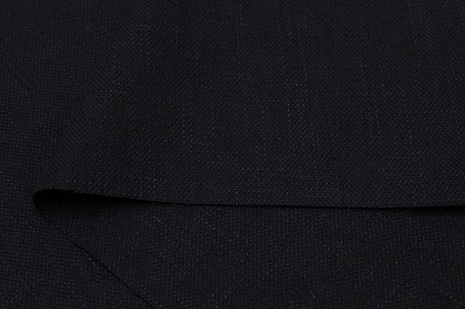 Конопля с хлопком-диагональ цв.Черный, СОРТ2, ш.1.4м, конопля-80%, хлопок-20%, 246гр/м.кв - Купава фото 3