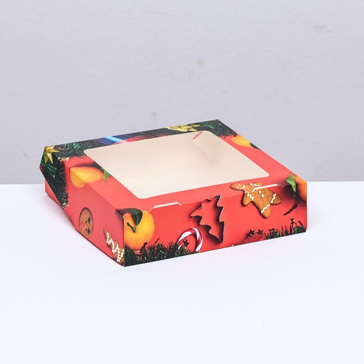 Цена за 20 шт. Коробка складная с окном Апельсин, 15 х 15 х 4 см - UPAK LAND фото 2