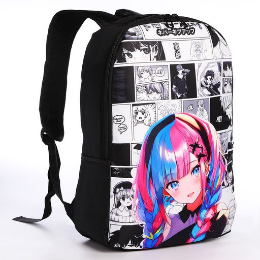 Набор 2 в 1, рюкзак, пенал Аниме девочка, 42х28х13 см, цвет черный - NAZAMOK KIDS фото 2