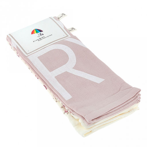 Полотенце кухонное махровое "Чаепитие" 40х60см, хлопок 100%, с петелькой, набор 2шт, цвета микс, на хангере (Китай)