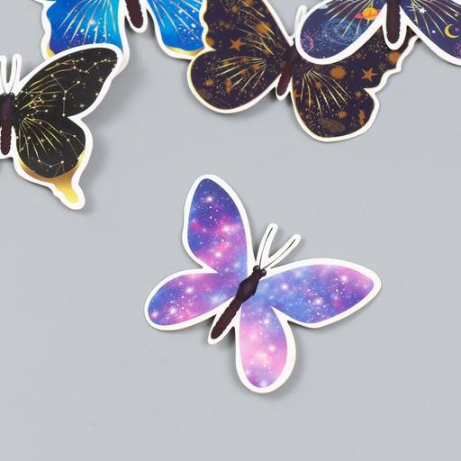 Бабочки картон Косм на магнитеос набор 12 шт h=4-10 см на магните - Simaland фото 2