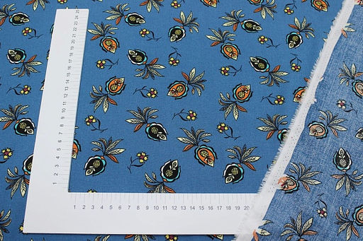 Штапель Ямина цв.насыщенный петроль, СОРТ2, ш.1.45м, вискоза-100%, 100гр/м.кв - Купава фото 4