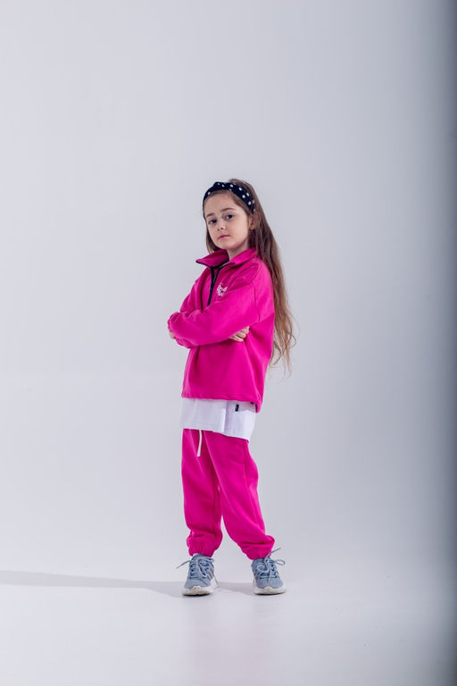 073 Детский костюм, фуксия (3хнитка петля) - Knitka wear фото 5
