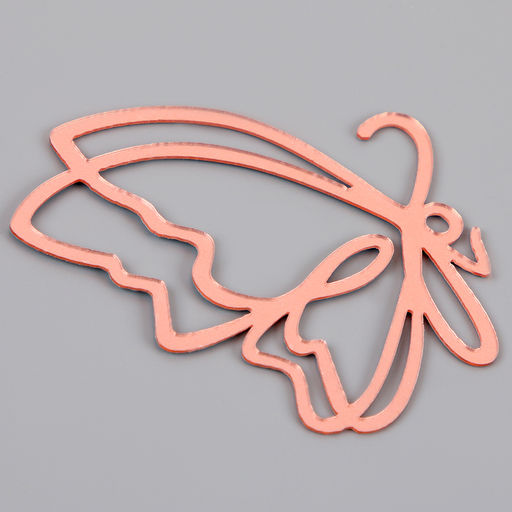 Набор для украшения Бабочки, набор 5 шт, цвет розовое золото - Страна карнавалия фото 2