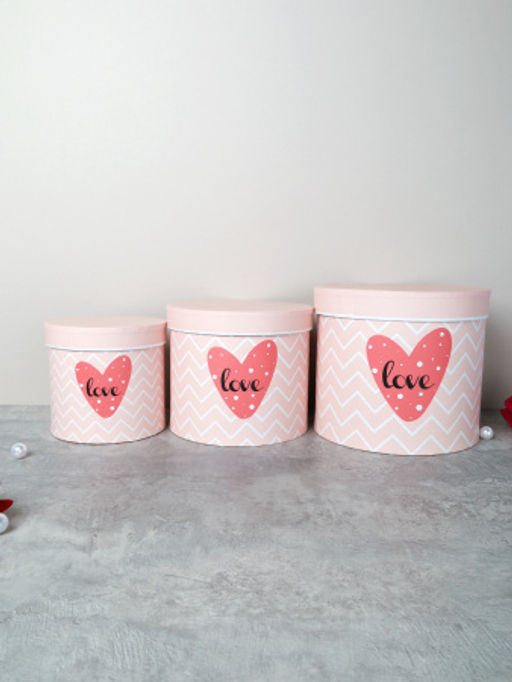 Коробка подарочная 3 штуки набор / W7707 /уп 18/Сердце - ГалеонТрейд фото 3