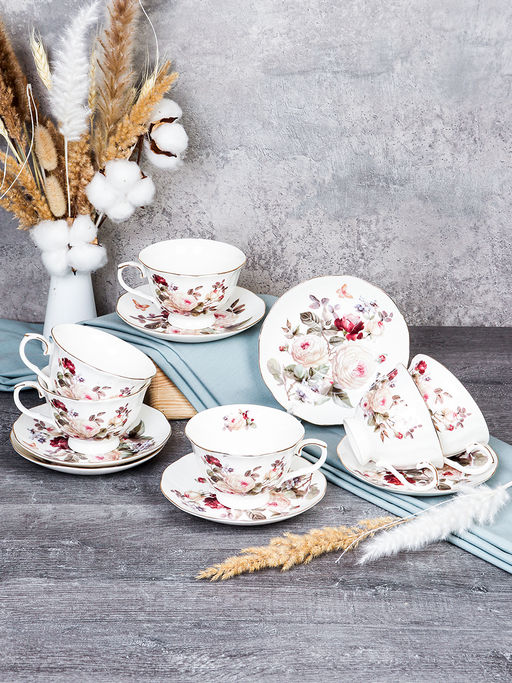 Чайный набор 12 предметов 250 мл на ножке / RS/12- FY230903 /уп 8/ - Галеонтрейд фото 6