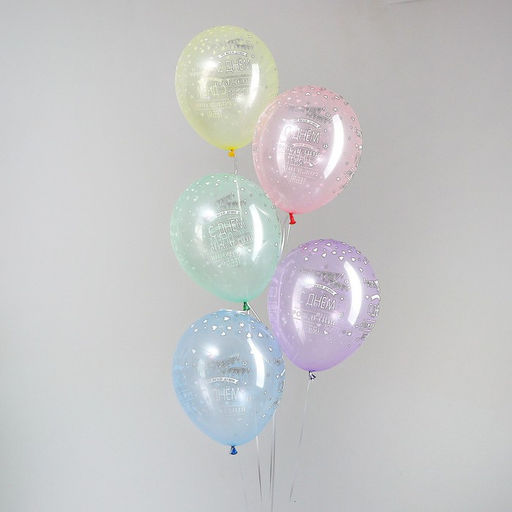 Воздушный шар латексный 12" «От всей души», прозрачный, 25 шт., МИКС