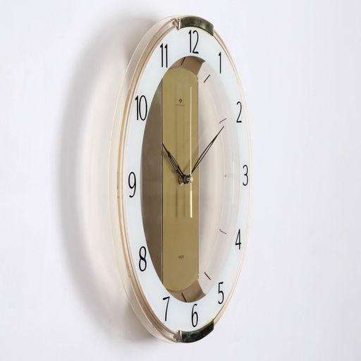 Часы настенные интерьерные «Полоса», бесшумные, плавный ход, d=34 см, от батарейки 1×АА