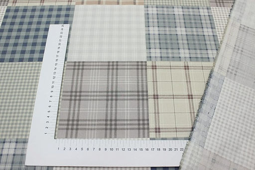 Сатин Пэчворк - клетка, ш.2.35м, хлопок-100%, 110гр/м.кв - Купава фото 4