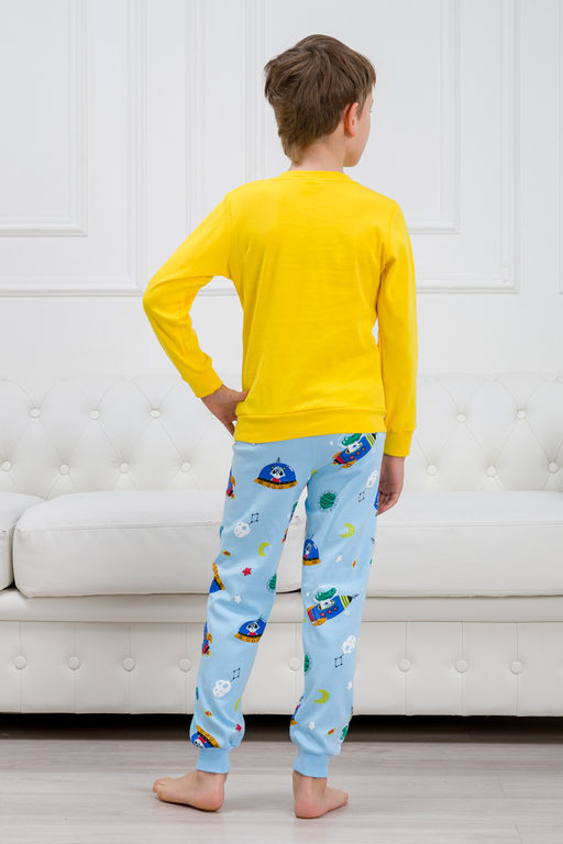 Пижама детская из интерлока Улыбка енот в нло - Амадэль фото 2
