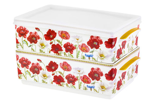 Набор 2 блюд д/холодца 800 мл 20*12,5*11,5 см Маки - Elan gallery фото 5