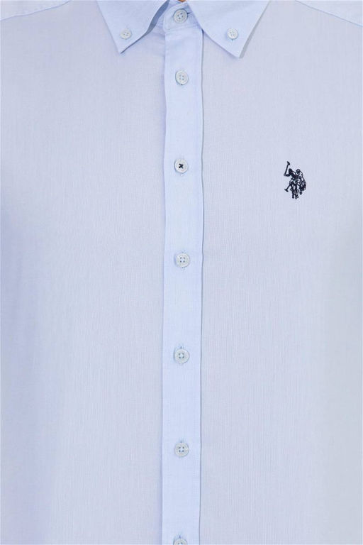 Рубашка мужская голубая Uzunkol Basic - U.s. polo assn фото 11