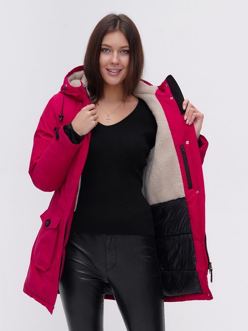 Парка MTFORCE бордового цвета 2074Bo  фото 14