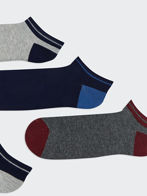 Renk Bloklu Erkek Patik ?orap 5li