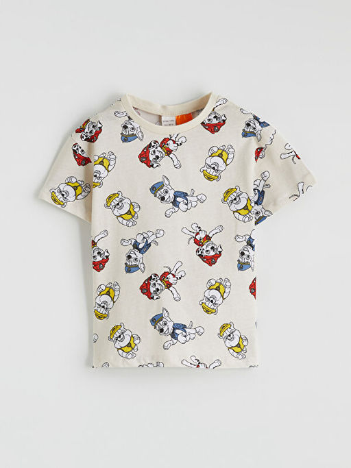 Paw Patrol Bask?l? Erkek Bebek Penye Ti??rt ve ?ort