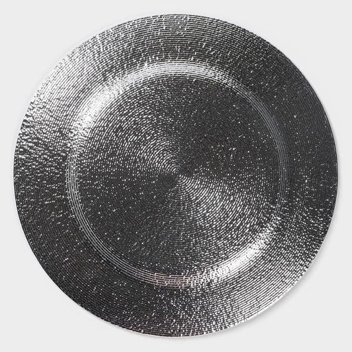 Тарелка Magistro Карамель. Синее серебро, d=21 см, стекло, синяя  фото 4