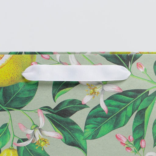 Пакет крафтовый горизонтальный Лимончики, M 30 х 26 х 9 см - Дарите счастье фото 3