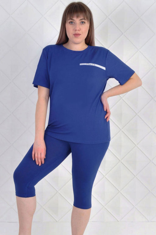 Арт. 5625 Костюм с бриджами 50-58 (5 шт) Цвет:верх-ультрамарин, низ-ультрамарин - Калинка фото 7