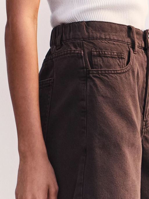 Джинсовые шорты А-силуэта с эластичным поясом ZR2605092305-27 / Zarina