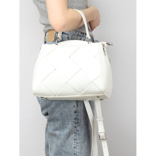 Сумка женская натуральная кожа GU 2033-6612, 2отд, плечевой ремень, белый SALE 259871 - Adelia фото 10