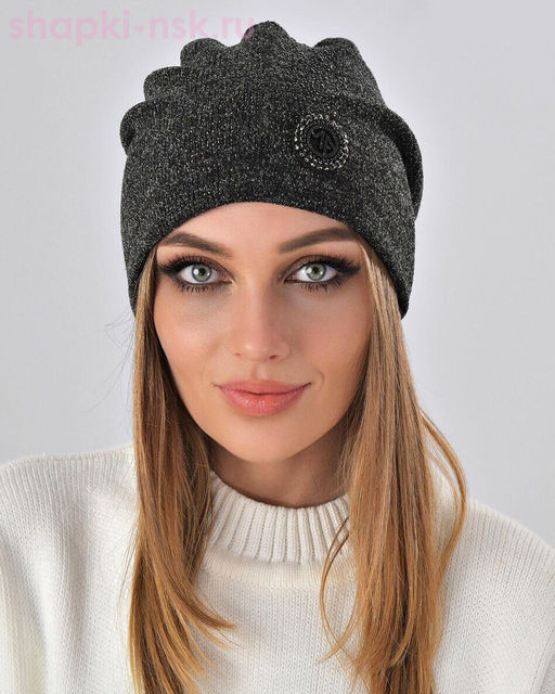 Люрекс трикотаж Шапка женская (56-58)