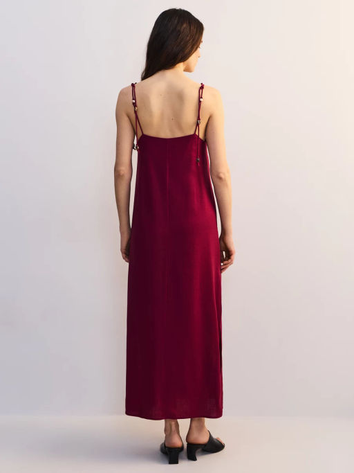 Сарафан изо льна с декоративными бусинами ZR2605012903-91 / Zarina