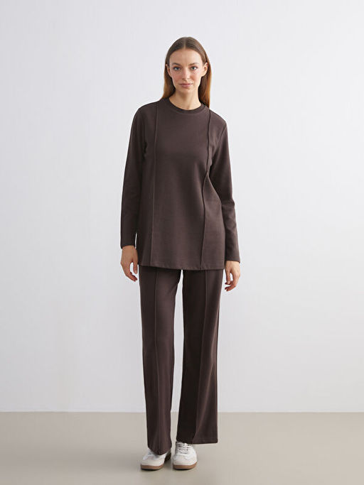 B?y?k Beden Beli Lastikli Geni? Pa?a Kad?n Pantolon