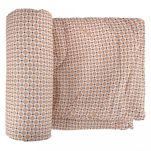 Одеяло 1,5 спальное "Виши" беж 145х210см, теплое, наполнитель 300г/м2 - файбер высшего сорта, чехол бязь "Комфорт" 121г/м2 (хлопок 100%), стеганое, упаковка "Компакт" пакет ПВХ, еврослот, д25х55см/1кг, "Домашняя мода" (Россия)