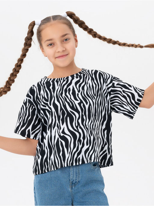 Футболка Зебра белый детская