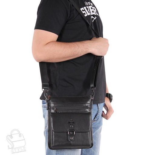 Сумка мужская кожаная 2301Z black Zinimsk в Новосибирске