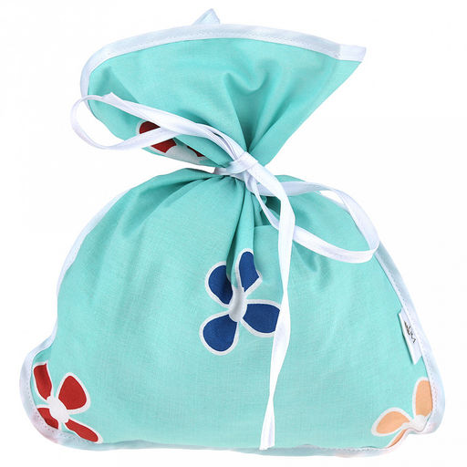 Эко-мешочек 25х30см "Ромашковый луг", на завязках, хлопок 100%, упаковка "классическая" ПП с подвесом 14,5х20см, "Домашняя мода" (Россия)