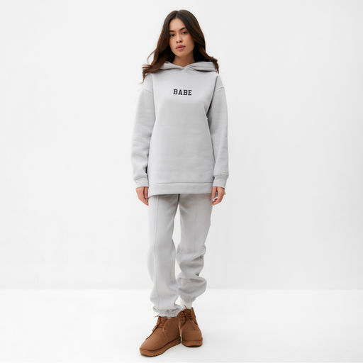 Джоггеры женские MIST Cozy style, серые, размер 48