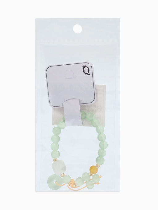 Цена за 2 шт. Браслет-оберег «Нефрит» кварц, №8, d=6 см, зелёный