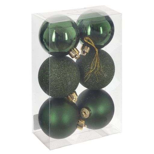 Набор из 6шт Украшение новогоднее "Шар", D 6 см, L6 W6 H7,5 см