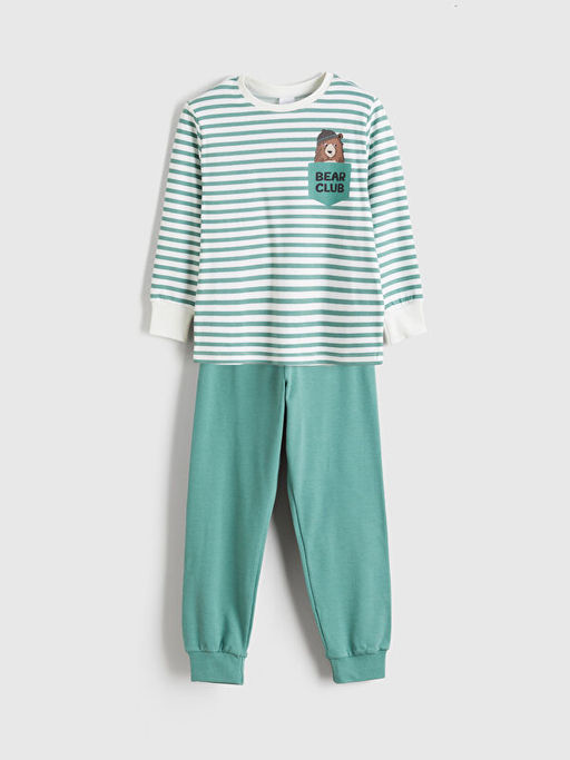 Bisiklet Yaka Erkek ?ocuk Pijama Tak?m?