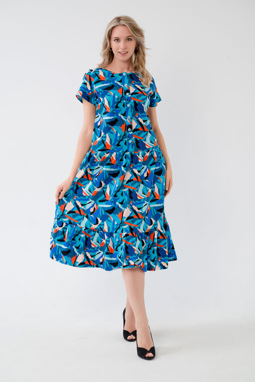 Платье женское из кулирки Кармелита осколки - Амадэль фото 2