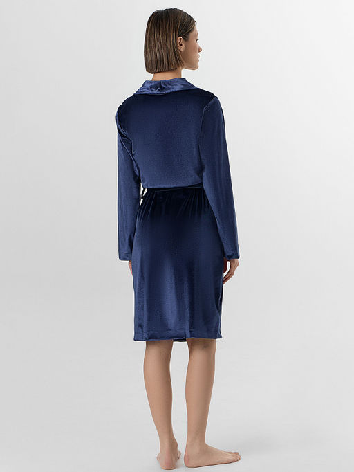 Халат женский синий велюровый - Mark formelle фото 2