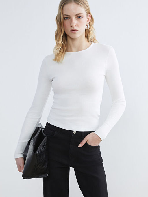 Bisiklet Yaka Fitilli Kad?n Body