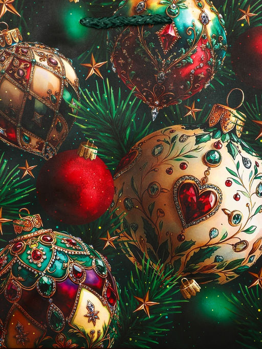 Цена за 2 шт. Пакет подарочный новогодний ламинированный, «Новогодний», 18×10×22.3 см