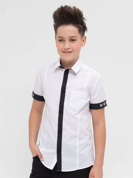 PELICAN, сорочка верхняя для мальчиков, Белый фото 5