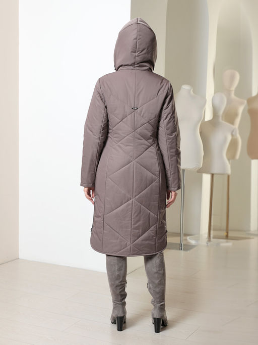 25418 Пальто коричневый - Dizzyway фото 5