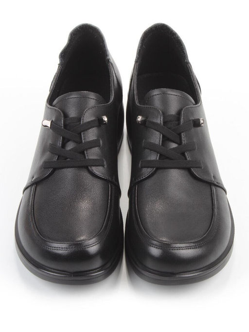 03-YDN15-22 BLACK Полуботинки женские (натуральная кожа)