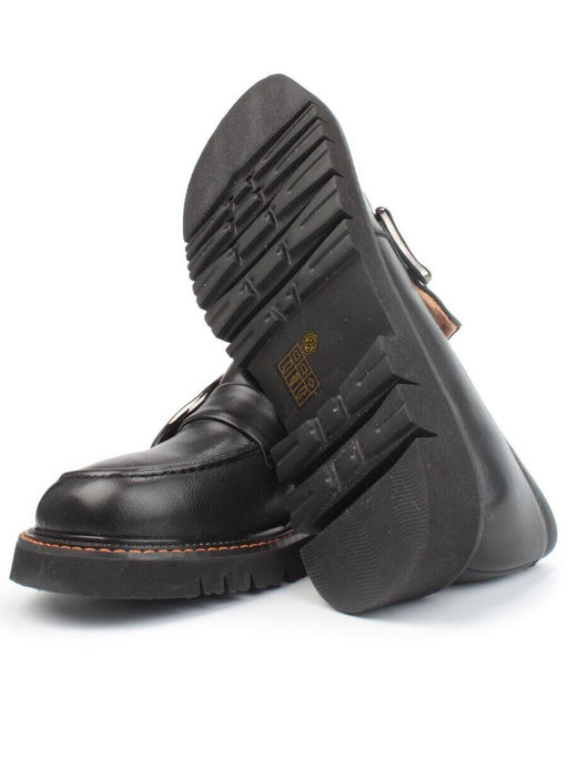 03-DYX02-4 BLACK Лоферы женские (натуральная кожа)