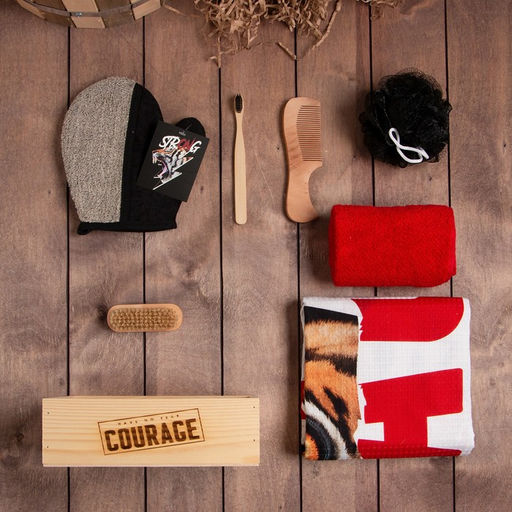 Набор подарочный Этель Courage, полотенце 70×146 см и аксессуары