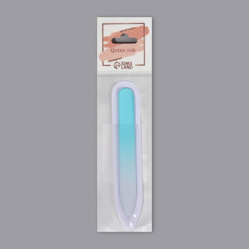 Цена за 6 шт. Пилка стеклянная для ногтей, 9 см, в чехле, МИКС