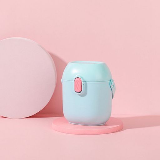 Контейнер для хранения детского питания 450 мл., с ложкой, цвет голубой - Крошка я фото 2