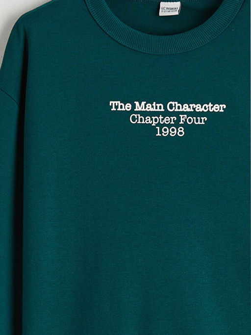 Bisiklet Yaka Bask?l? Erkek ?ocuk Ti??rt