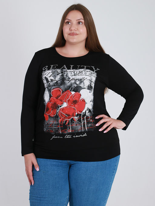 Туника большого размера женская с принтом