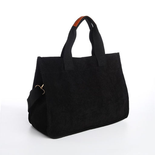 Сумка молодёжная на молнии, цвет чёрный - Simaland фото 7